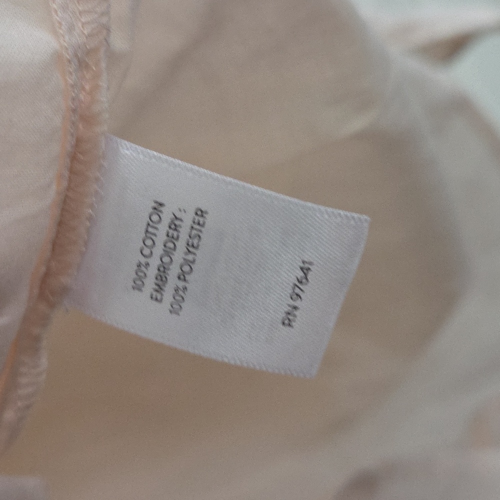 J. Jill Pale Blush Embroidered Button-Front Peasant Blouse - Picture 7 of 10